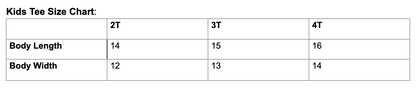 Kids Tee Sizing Guide